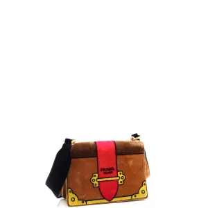 Cahier Crossbody Bag Printed Velvet Small