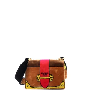 Cahier Crossbody Bag Printed Velvet Small