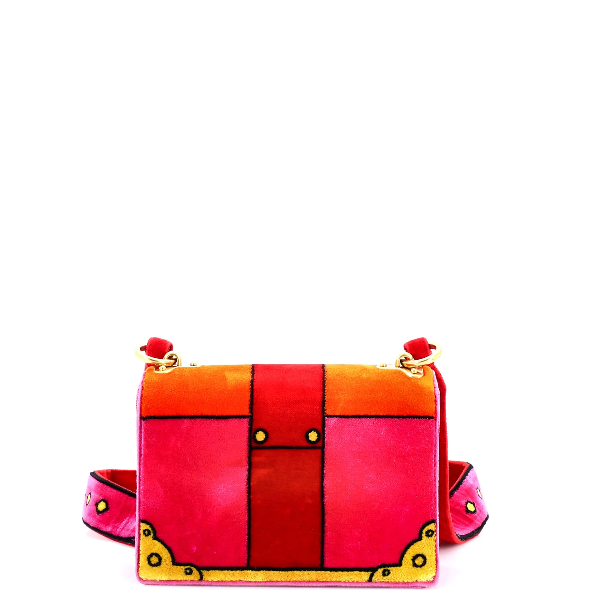 Cahier Crossbody Bag Printed Velvet Small