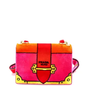 Cahier Crossbody Bag Printed Velvet Small