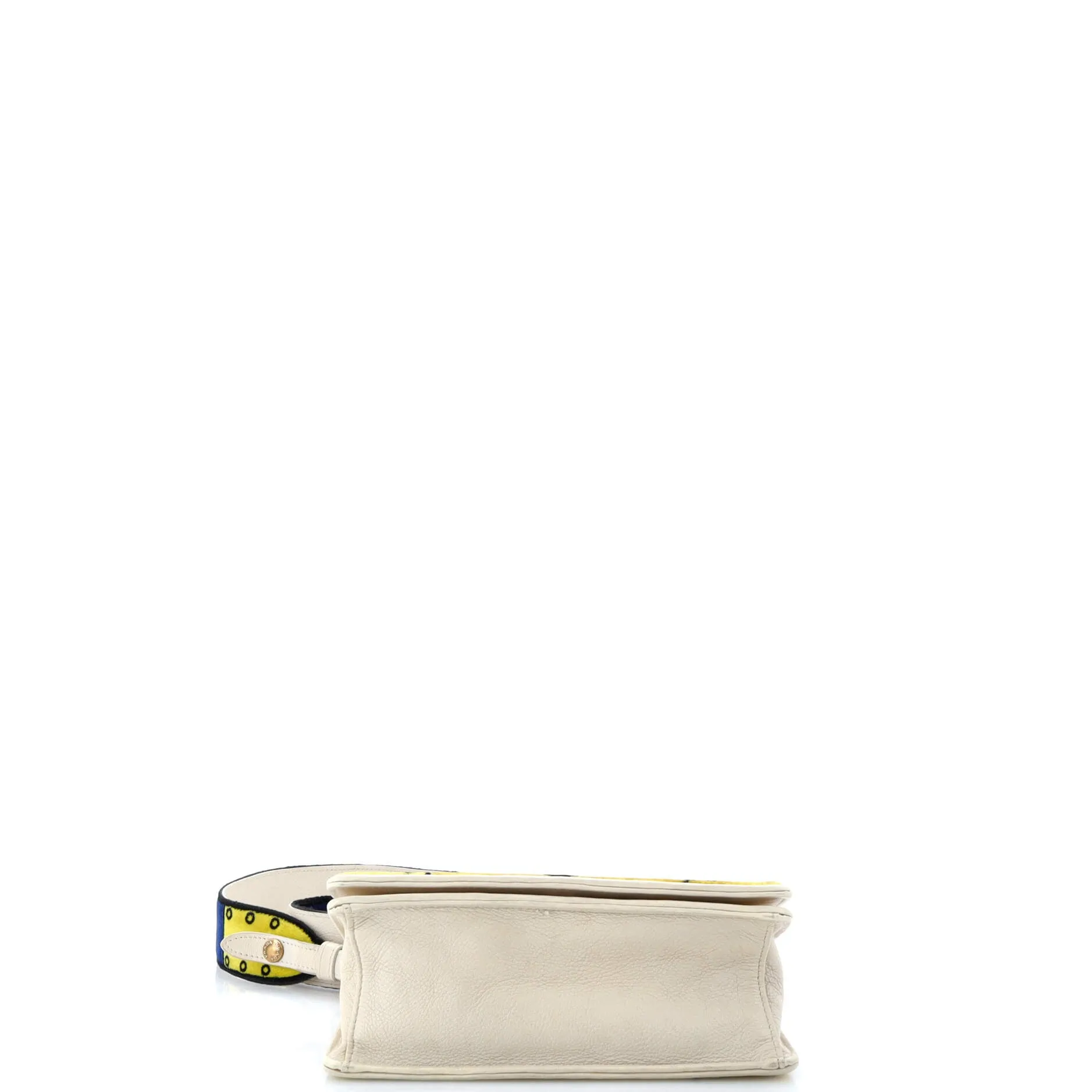 Cahier Crossbody Bag Straw and Printed Velvet Small