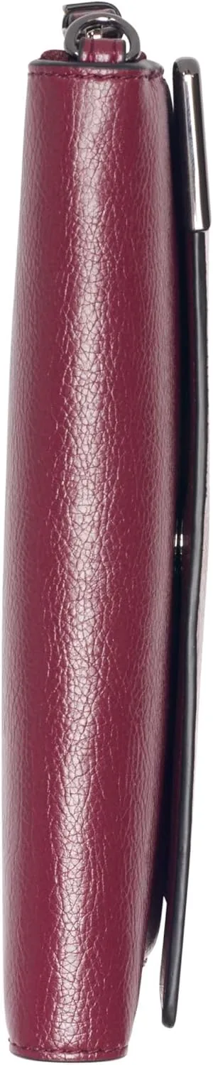 Calvin Klein Women's Basalt Crossbody Bag – with Removable Purse Strap, Vegan Leather, 8 Pockets