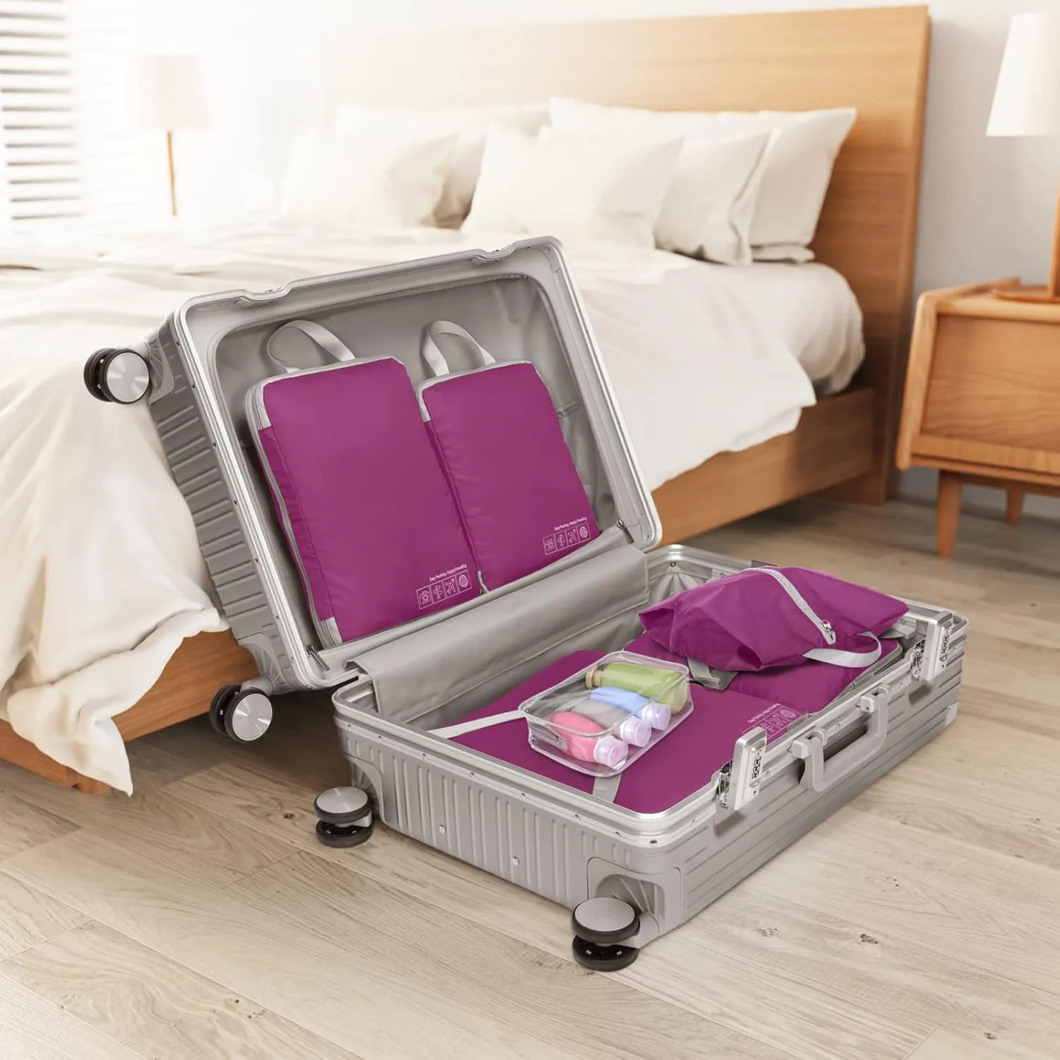 Cambond Compression Packing Cubes for Travel Women - Lightweight Luggage Organizers Bag Packing Cubes for Carry on Suitcases
