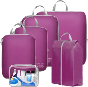 Cambond Compression Packing Cubes for Travel Women - Lightweight Luggage Organizers Bag Packing Cubes for Carry on Suitcases