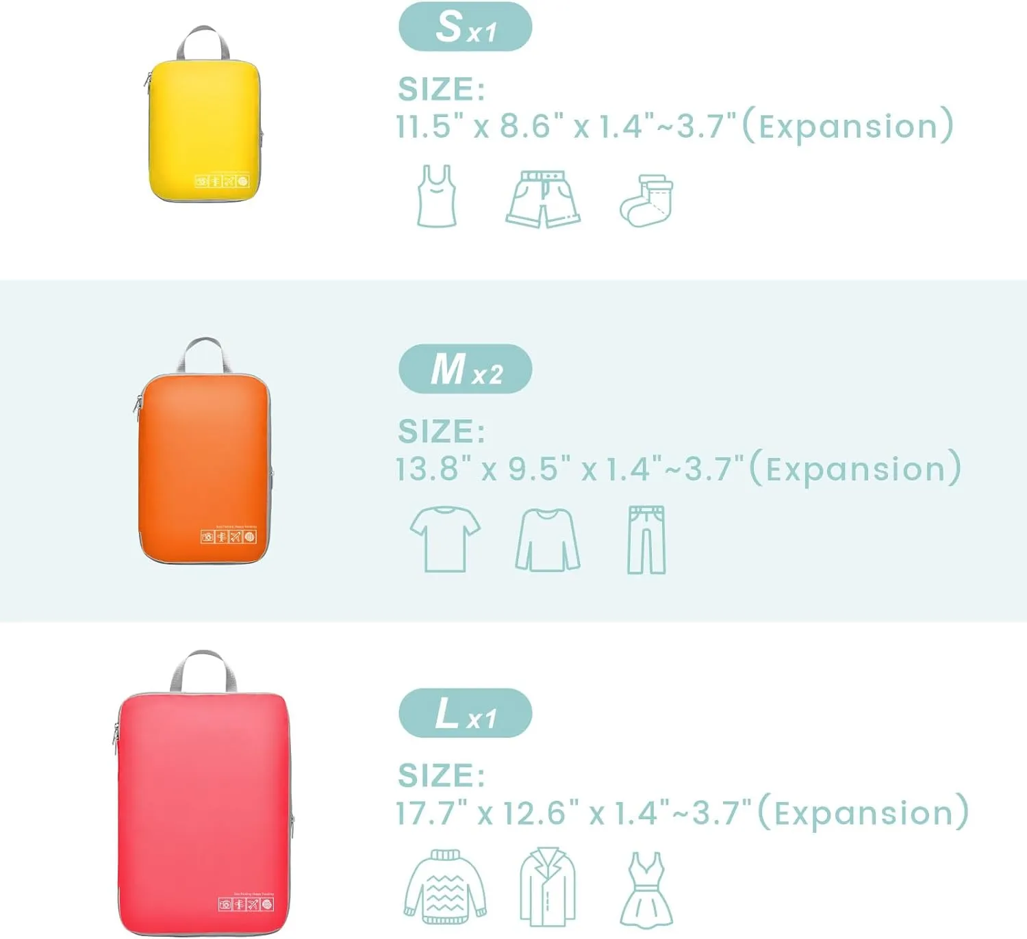 Cambond Mesh Compression Packing Cubes Travel - Space Saving Packing Cubes for Travel Women, Lightweight Compression Cubes for Travel Bags Luggage Packing Organizer for Suitcases