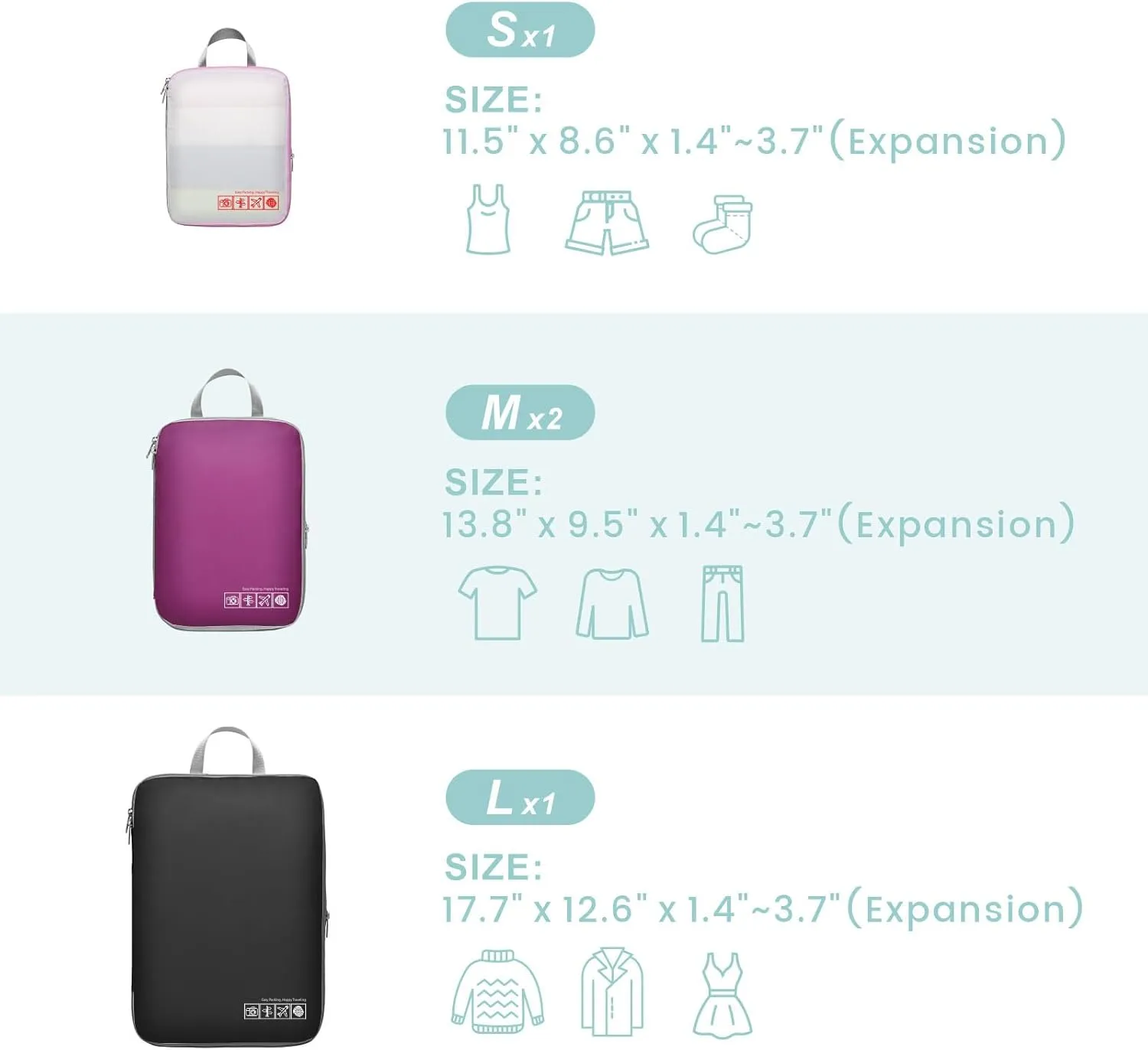 Cambond Mesh Compression Packing Cubes Travel - Space Saving Packing Cubes for Travel Women, Lightweight Compression Cubes for Travel Bags Luggage Packing Organizer for Suitcases