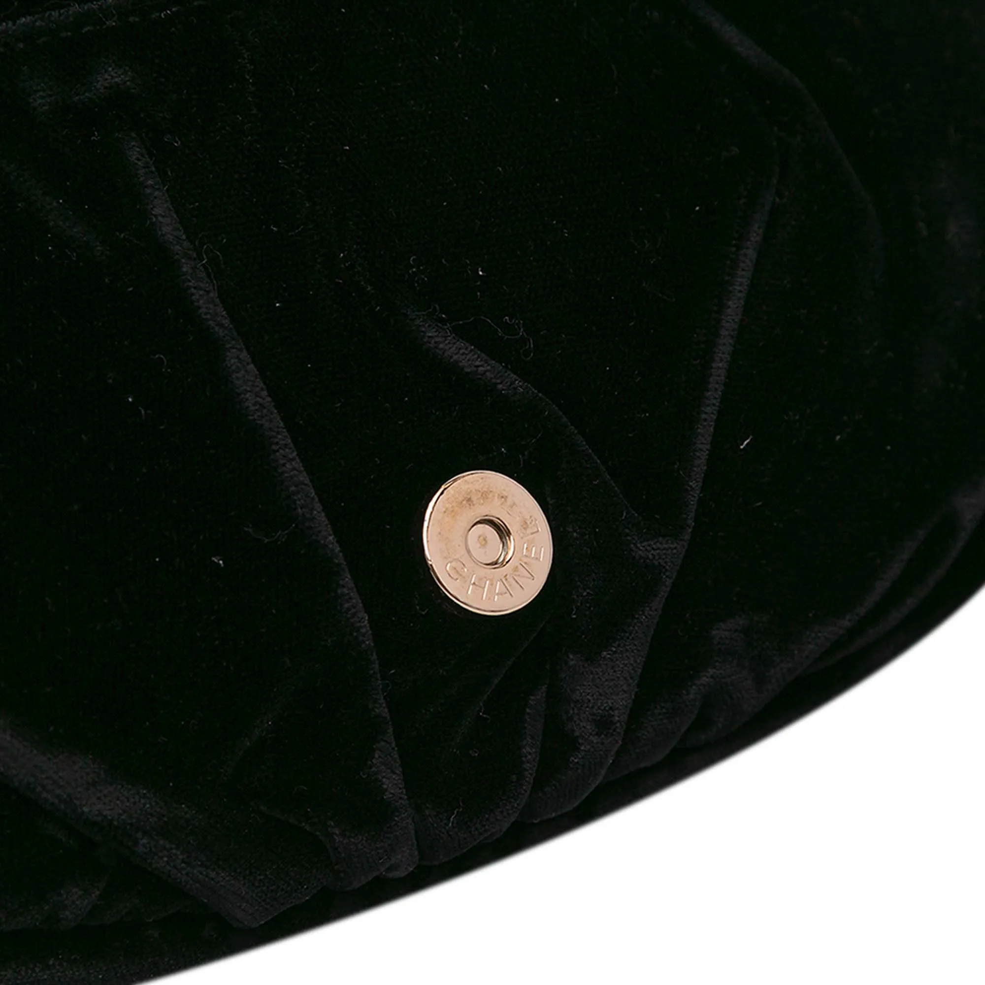 CC Velvet Half Moon Wallet on Chain