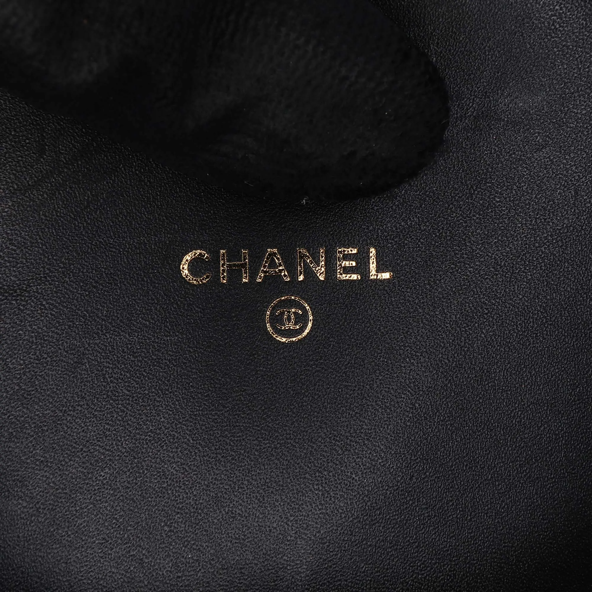 CC Velvet Half Moon Wallet on Chain