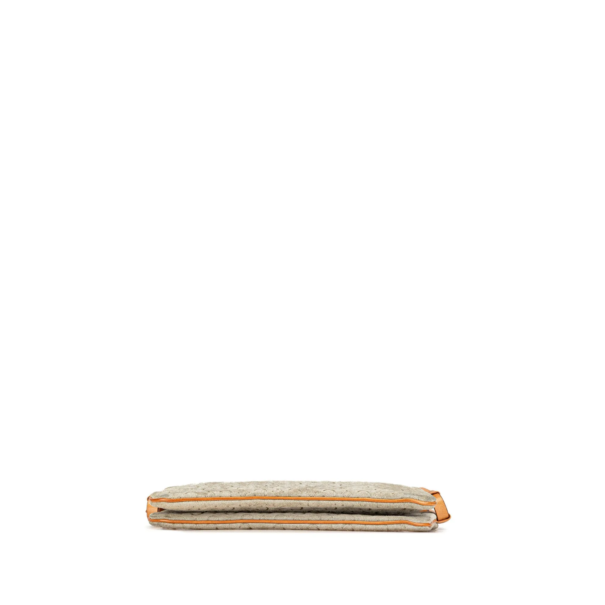 Celine C Macadam Suede Double Zip Crossbody