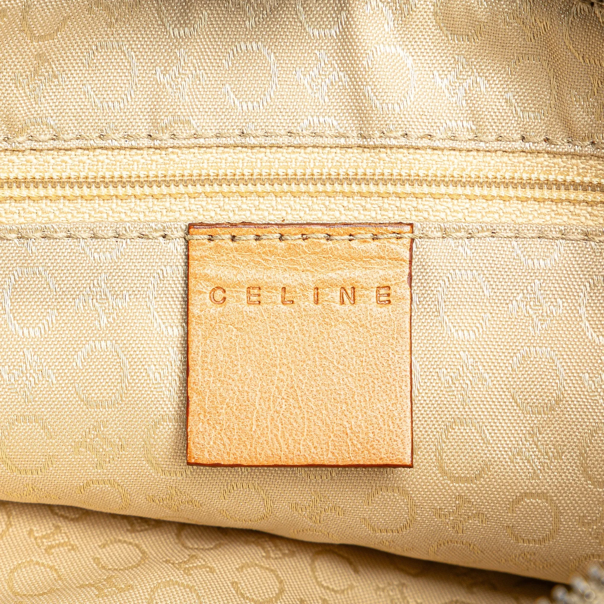 Celine C Macadam Suede Double Zip Crossbody