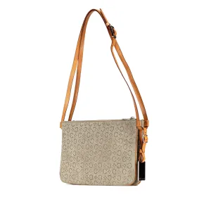 Celine C Macadam Suede Double Zip Crossbody
