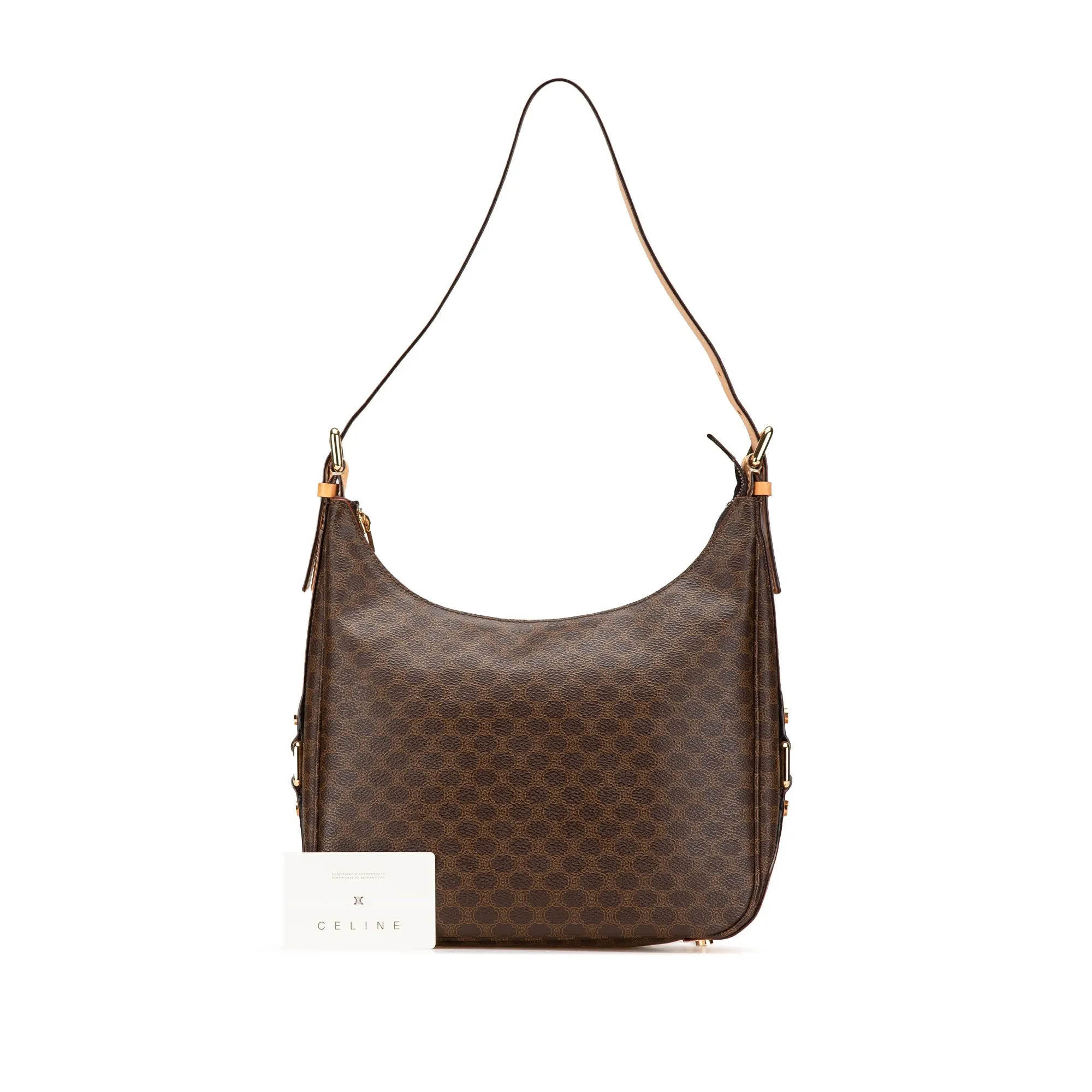 Celine Macadam Coated Canvas Shoulder Bag