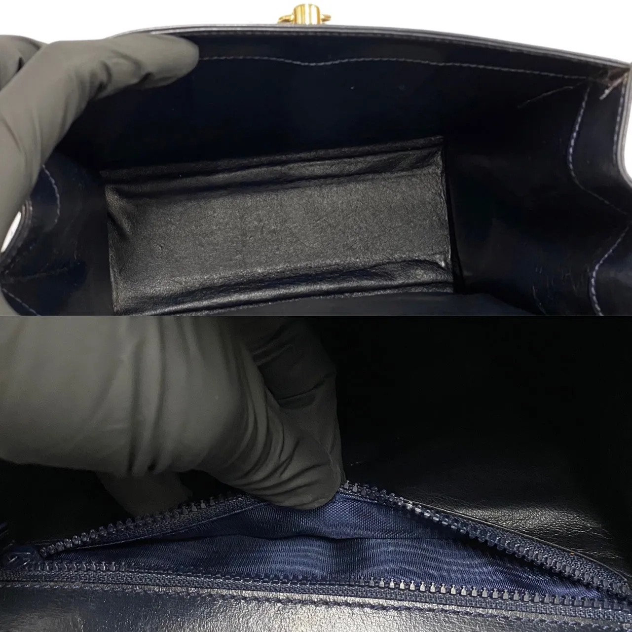 Celine  Shoulder Bag Blue Leather