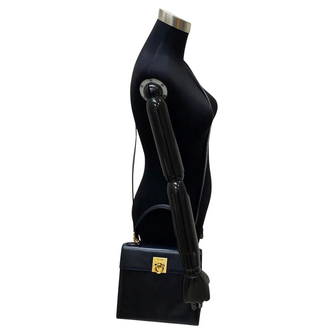 Celine  Shoulder Bag Blue Leather
