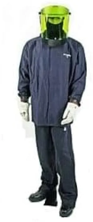 Cementex CL2K-L0 Arc Flash Rated Task Wear Duffel Bag Kit with FR Treated Cotton Coat and Overalls and Class 0 Gloves, Rating: 12 Calories, Color: Navy, Size: Large