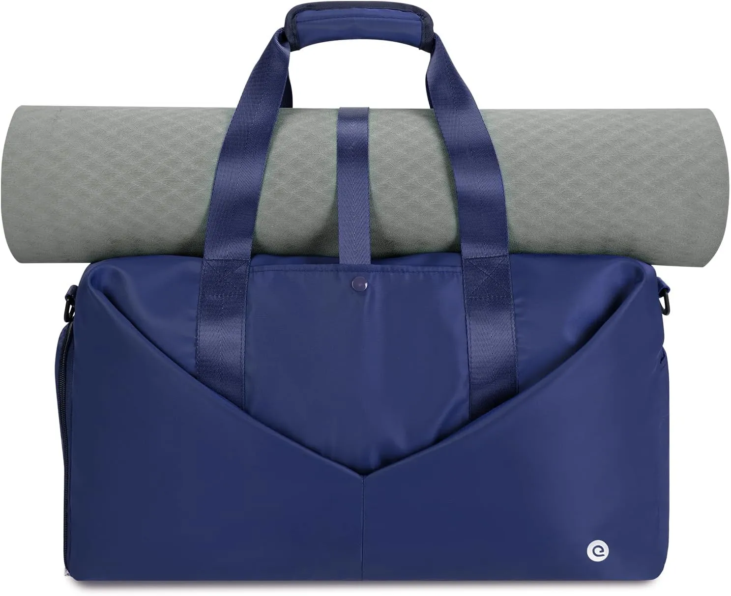 Ceneda Women's 20" Gym Duffel Bag with Wet Pocket & Shoe Compartment, Portable Overnight Weekender Travel Bag, Yoga Bag (Navy Blue)