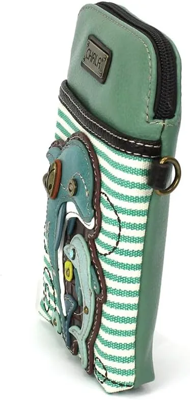 CHALA Cell Phone Crossbody Purse-Women PU Leather/Canvas Multicolor Handbag with Adjustable Strap