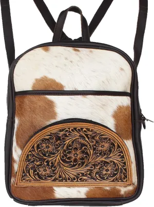 CHALLENGER Western Floral Tooled Smooth Leather Cowhide Ladies Bag 27FK86