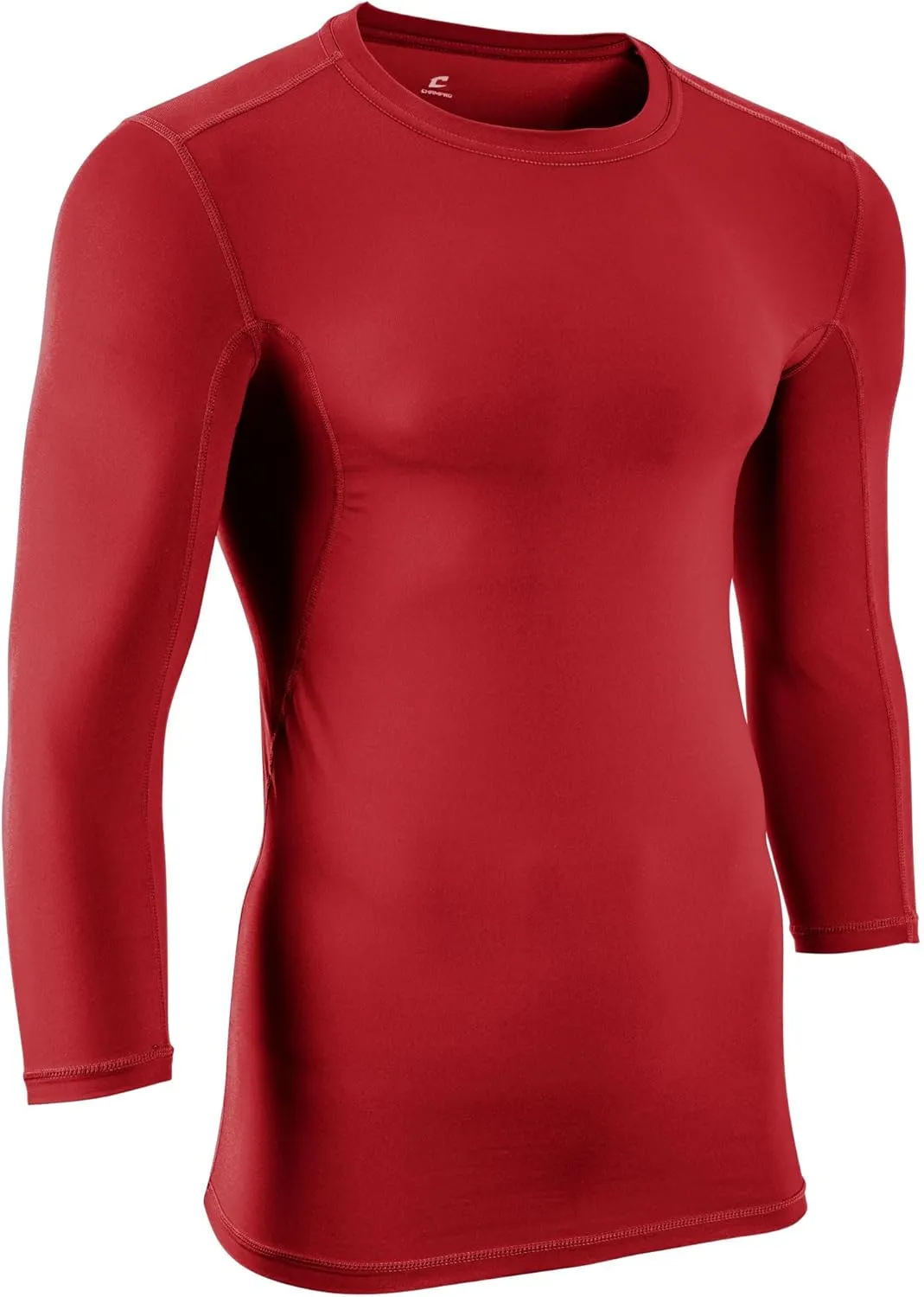 CHAMPRO Lightning Men's Three-Quarter Sleeve Compression Shirt Baselayer for Football, Basketball, Baseball