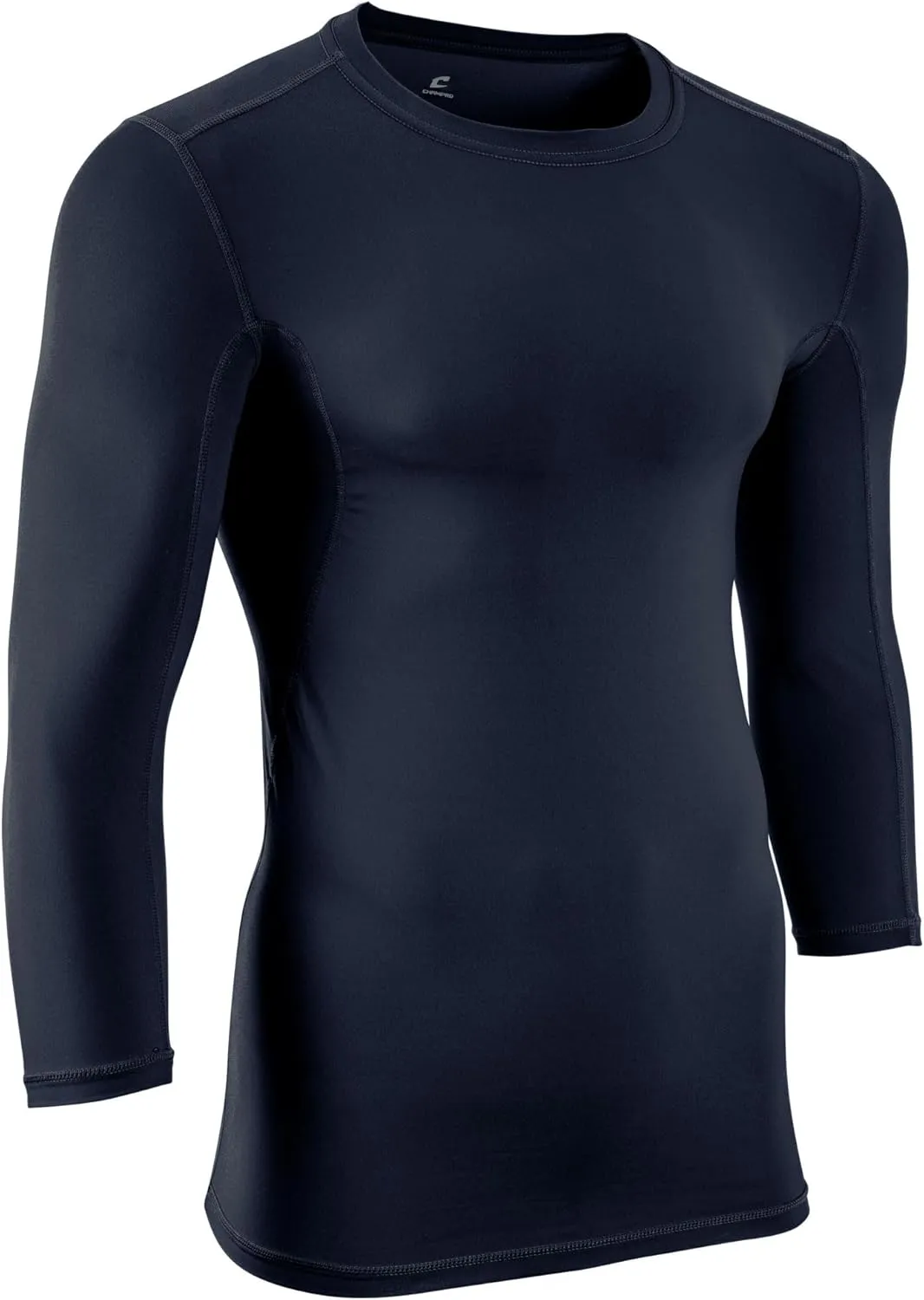 CHAMPRO Lightning Men's Three-Quarter Sleeve Compression Shirt Baselayer for Football, Basketball, Baseball
