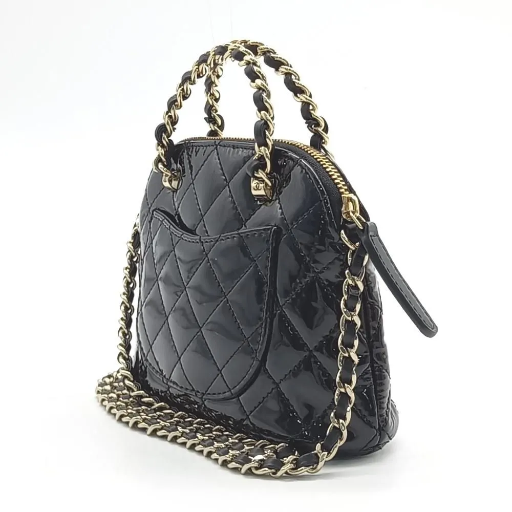 Chanel Patent Mini Tote And Cross Bag (7455898)