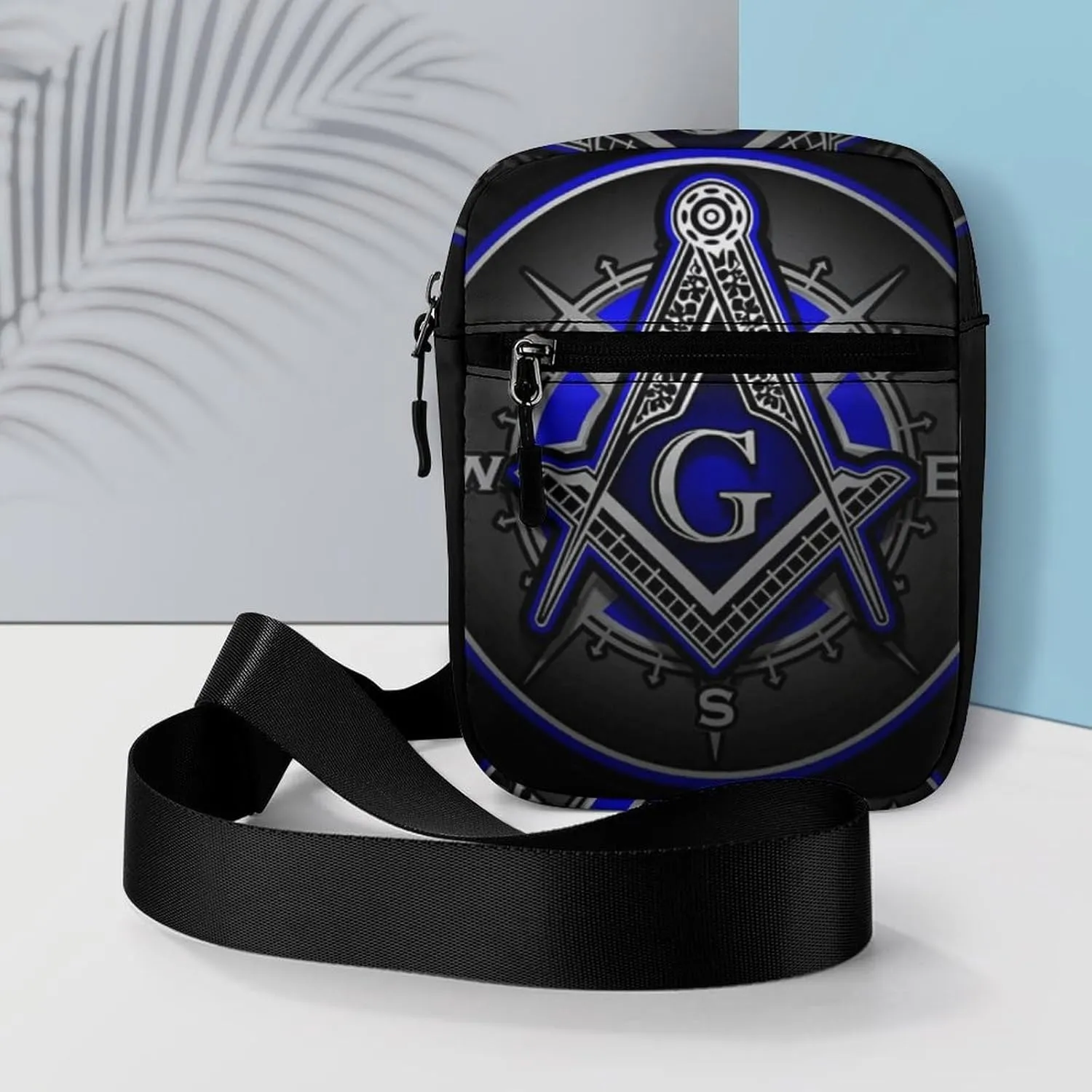Charitable Freemason Logo Art Crossbody Bag Small Shoulder Bag Waterproof, Lightweight And Convenient