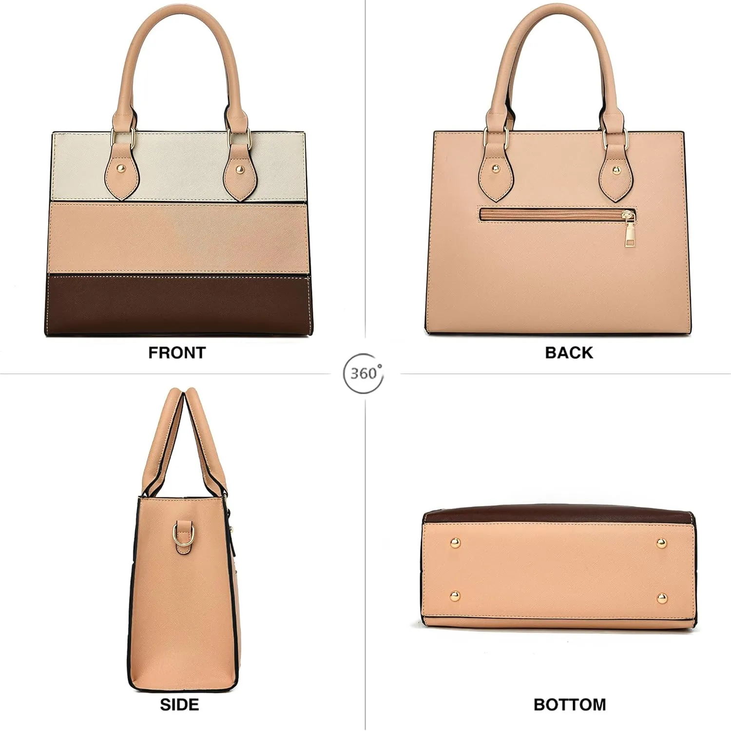 CHICAROUSAL Crossbody Purses and Handbags for Women PU Leather Tote Top Handle Satchel Shoulder Bags