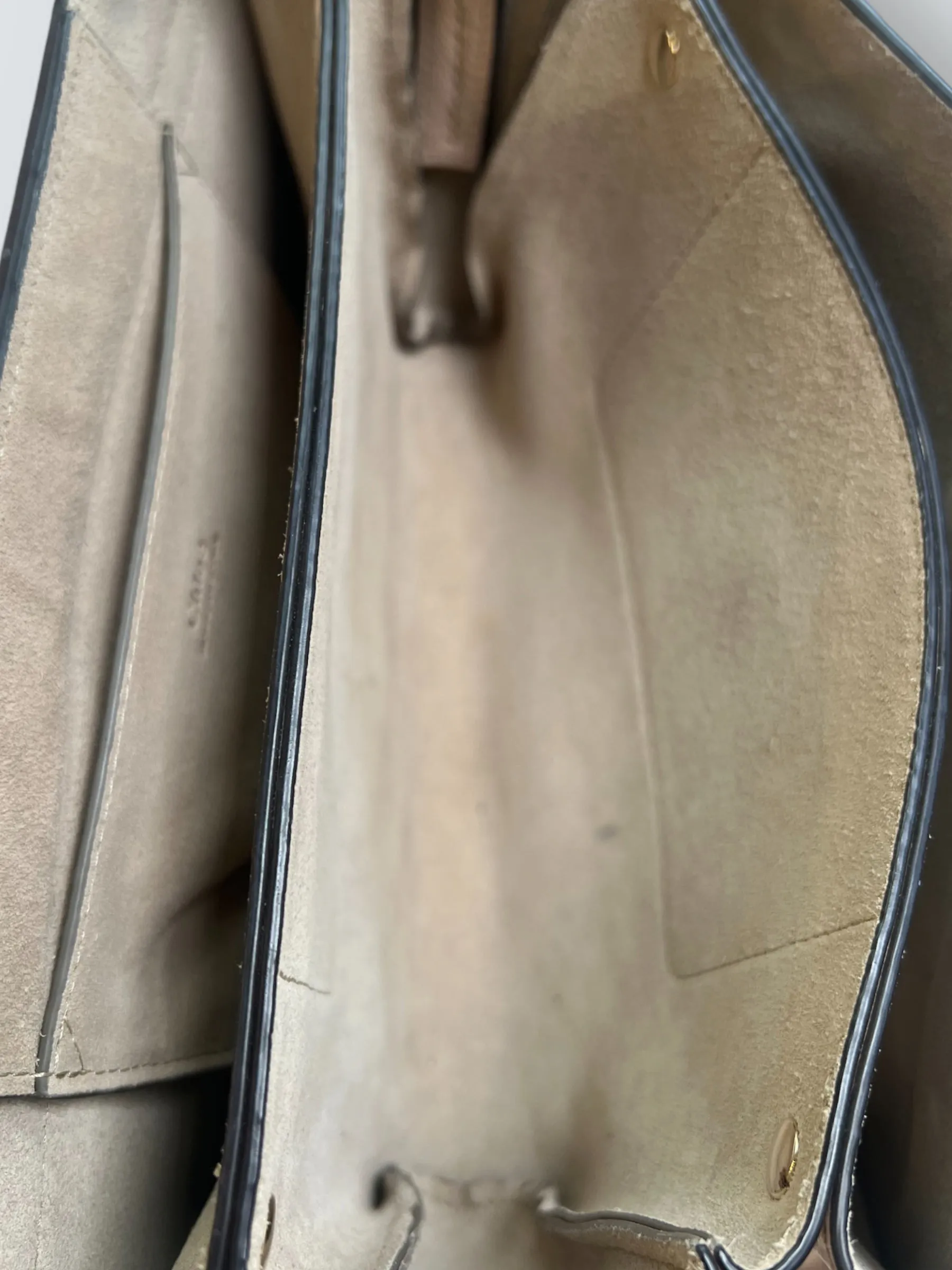 Chloe Pink Leather & Tan Suede Faye Crossbody