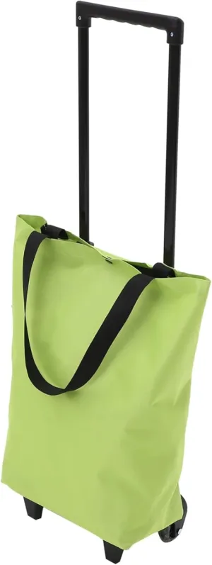 Ciieeo Foldable Shopping Cart with Wheels Portable Trolley Bag for Grocery and Laundry Lightweight Collapsible Cart with Handle Capacity Utility Tote for Supermarket Trips