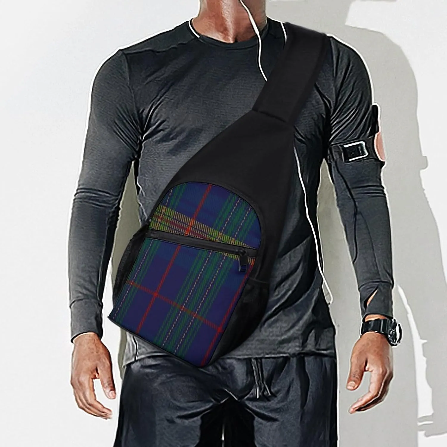 Clan Stevenson Tartan Portable Chest Bag, Large Capacity Single Shoulder Chest Bag