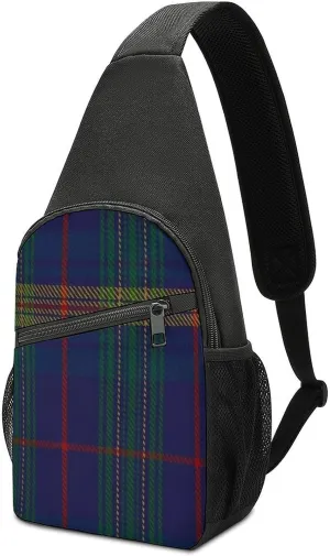 Clan Stevenson Tartan Portable Chest Bag, Large Capacity Single Shoulder Chest Bag