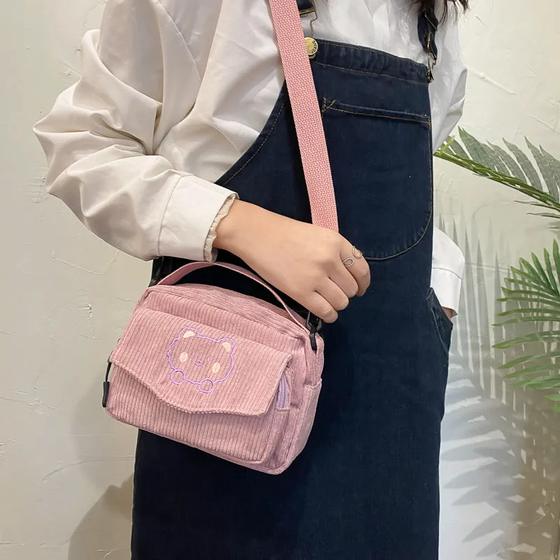 Classic Cute Canvas Korean Style Schoolgirl Crossbody Bags