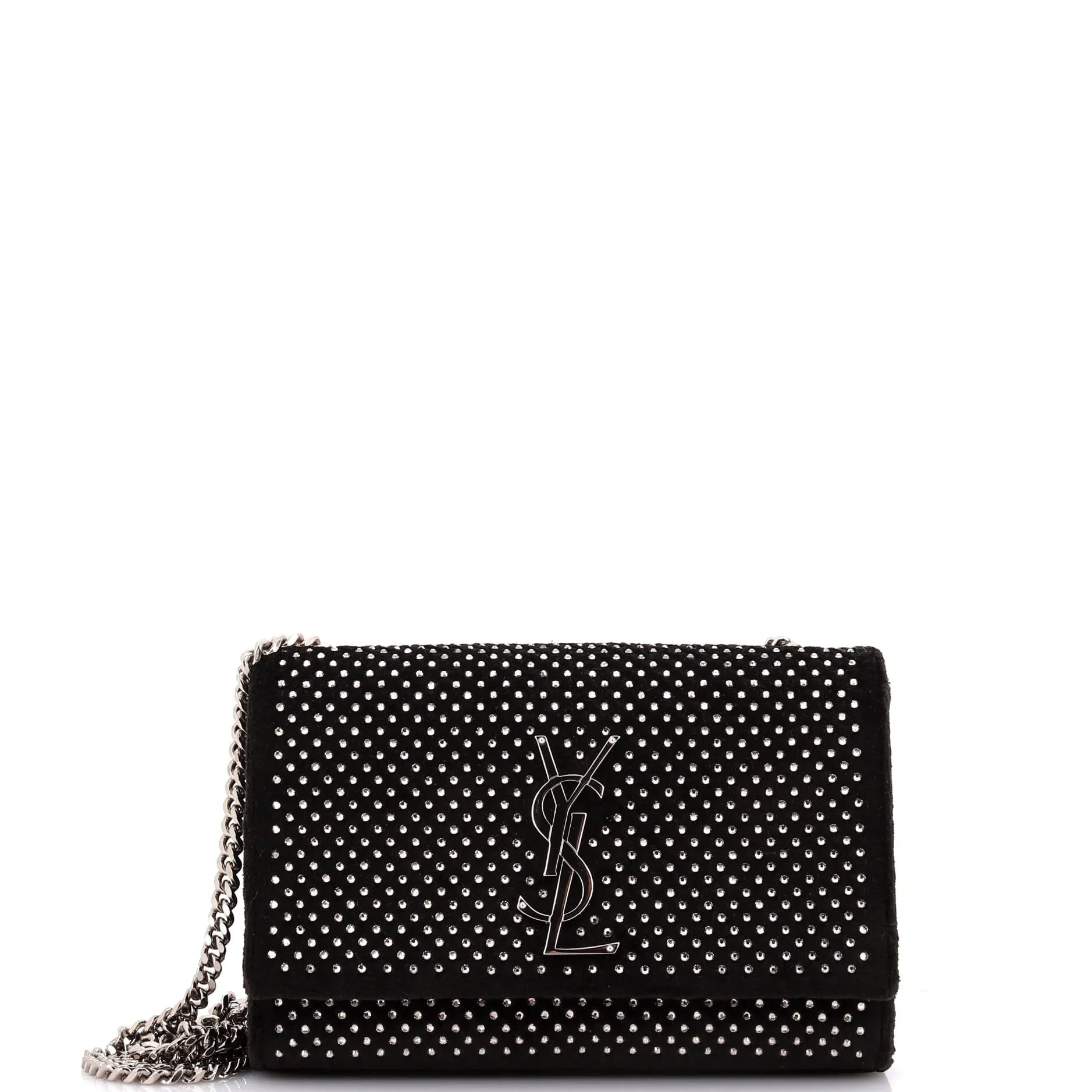Classic Monogram Crossbody Bag Embellished Velvet Medium