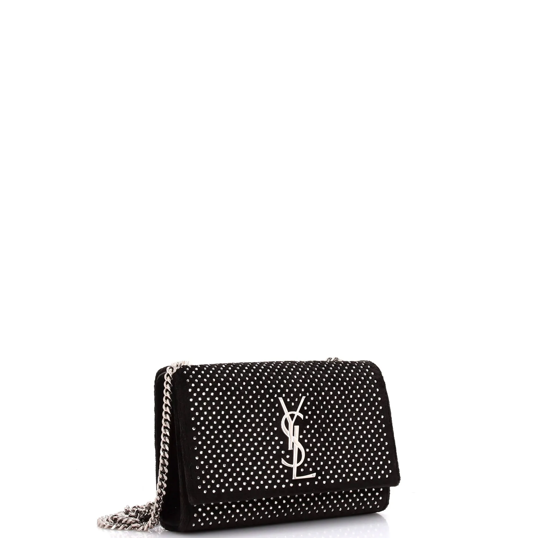 Classic Monogram Crossbody Bag Embellished Velvet Medium
