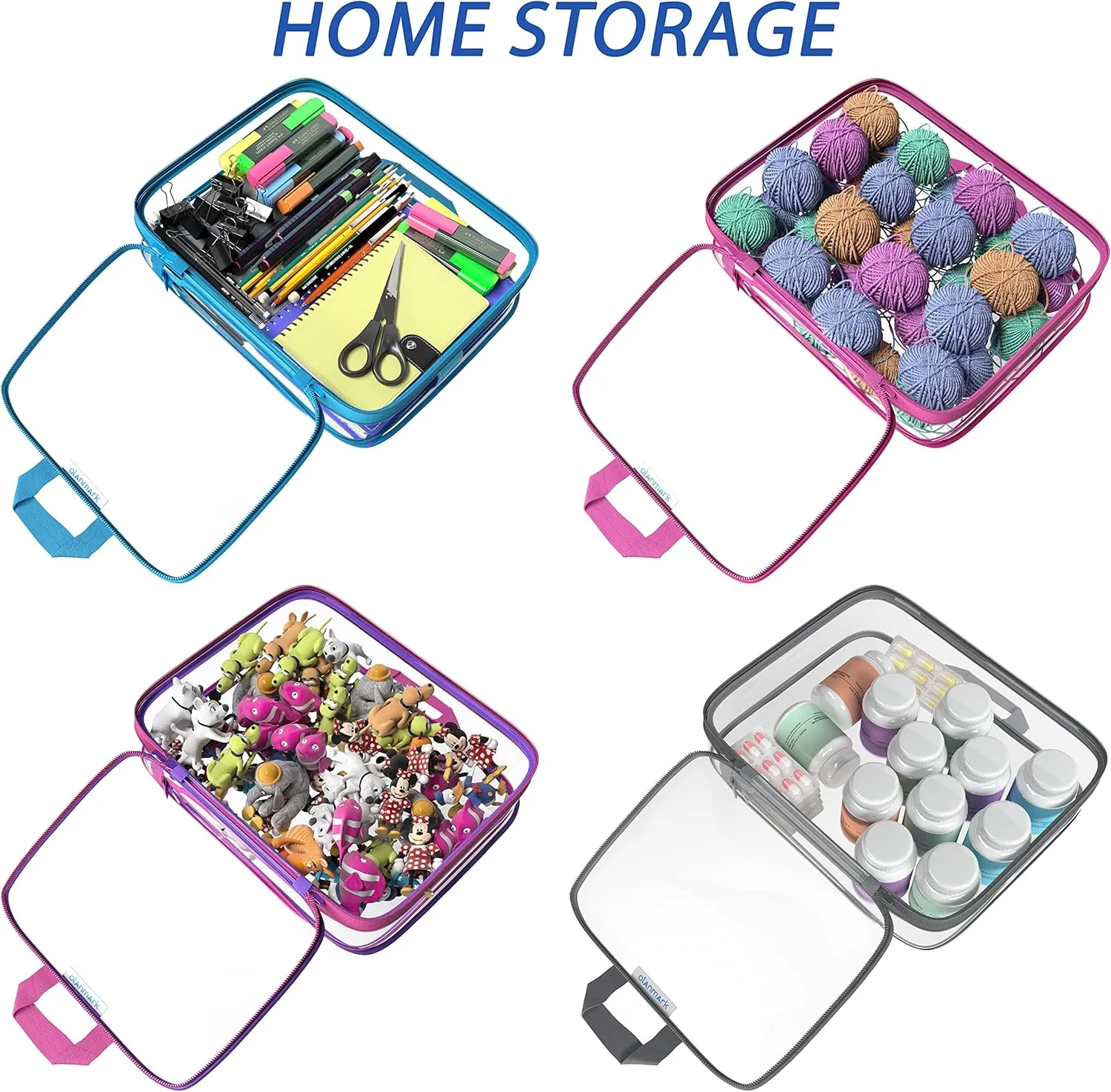 Clear Compression Packing Cubes 3 Set - Bags for Travel - Luggage Cube Organizer - Pink
