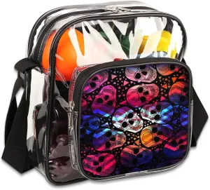 Clear Crossbody Bag Stadium Approved for Women and Men Transparent Messenger Shoulder Bag Clear Purse Bag