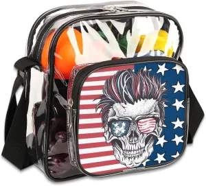 Clear Crossbody Bag Stadium Approved for Women and Men Transparent Messenger Shoulder Bag Clear Purse Bag