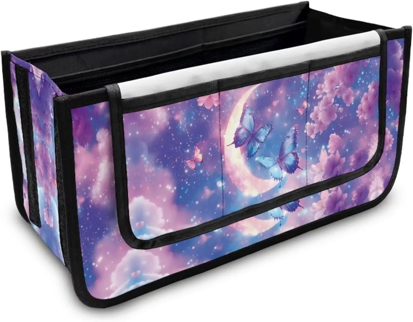 Cloud Moon and Butterfly Rollator Bag Tote Organizer for Universal Walkers Walker Bag Mobility Aid Accessory Pouch for Seniors in Assisted Living