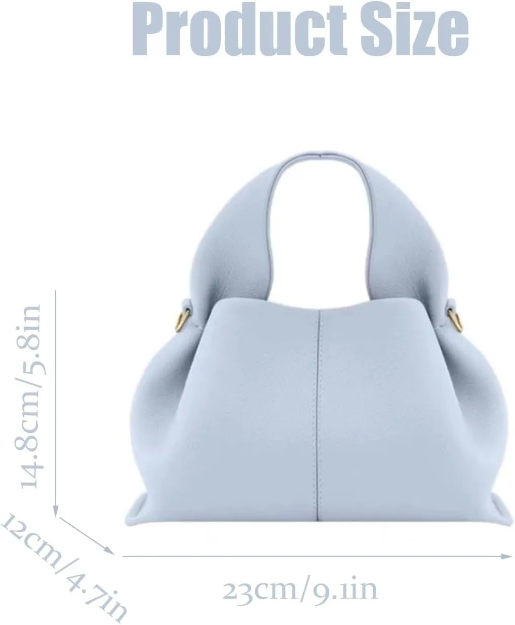 Cloud Silhouette Leather Handbag，Designer Leather Shoulder Bags, Retro Crossbody bag ，Purse Casual Dumpling Hobo Bag