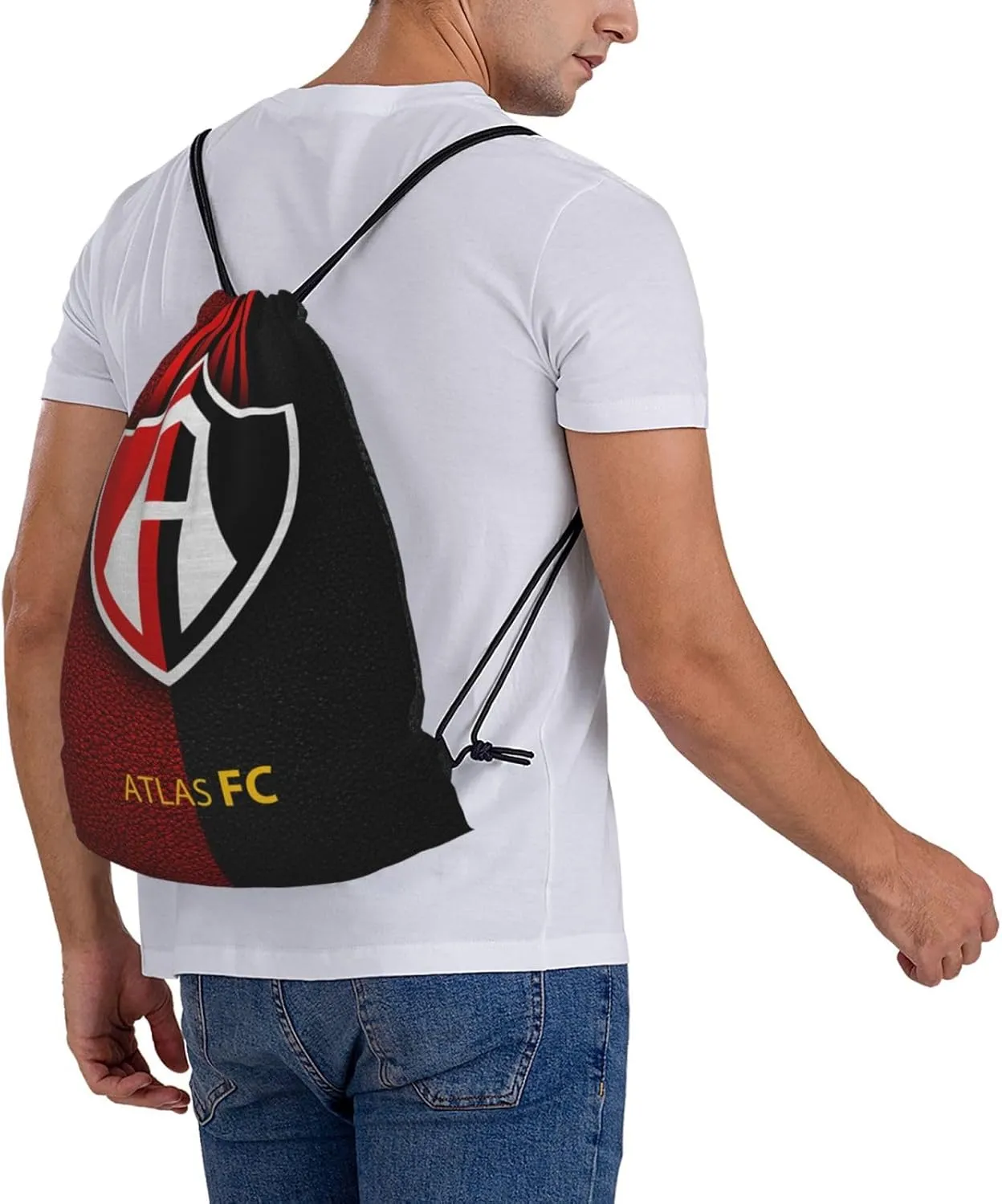 Club-Atlas-FC Drawstring Bag for Sports Fans Shopping Yoga Camping