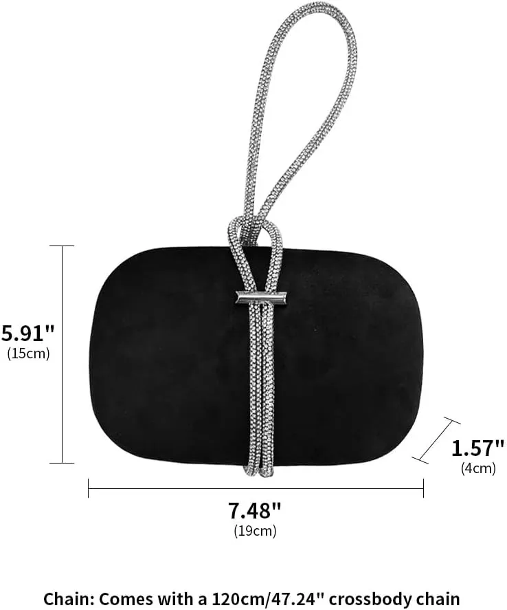 Clutch Purse for Wedding Velvet Evening Clutch Bags for Women Formal Crossbody Shoulder Bags for Party Cocktail Banquet Red