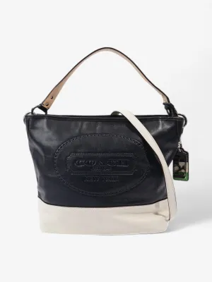 Coach 19393 Hamptons Navy Blue / Cream Leather