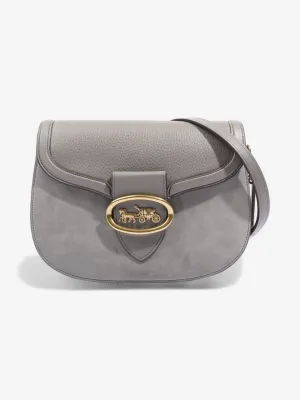 Coach Kat Saddle Grey Suede