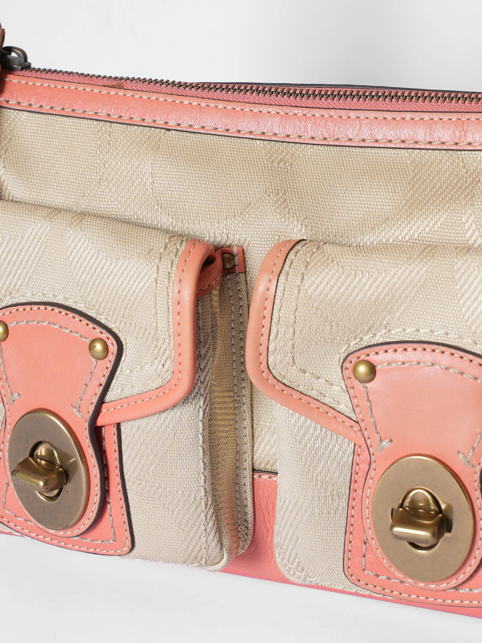 Coach Peach Pocket Shoulder Bag