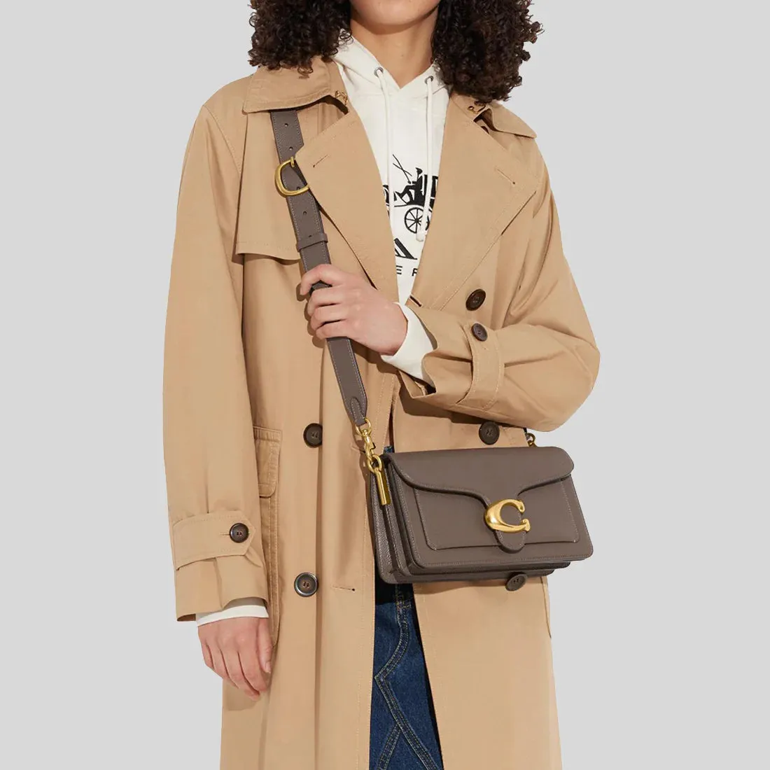 COACH Tabby Shoulder Bag 26 Dark Stone RS-CH857
