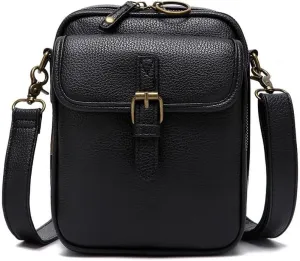 Collaboraten1 Crossbody Leather Bag, Large Capacity With 10 Card Slots, Casual Single-Shoulder Bag (Grey)