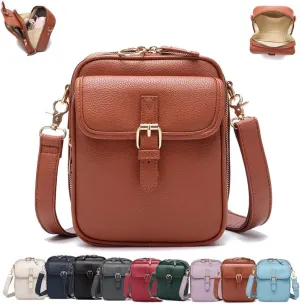 Collaboraten1 Urvashi Crossbody Leather Bag for Women Vintage Shoulder Handbag with Card Slots