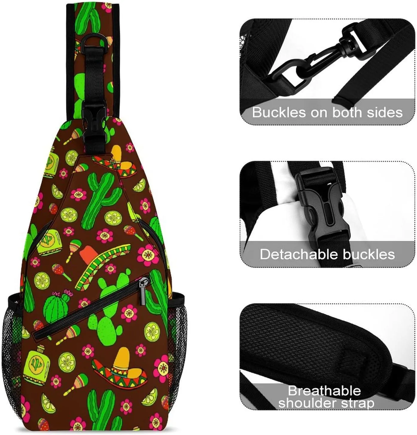 Color Skull Versatile And Convenient Multipurpose Crossbody Bag - Perfect for Travel And Hiking