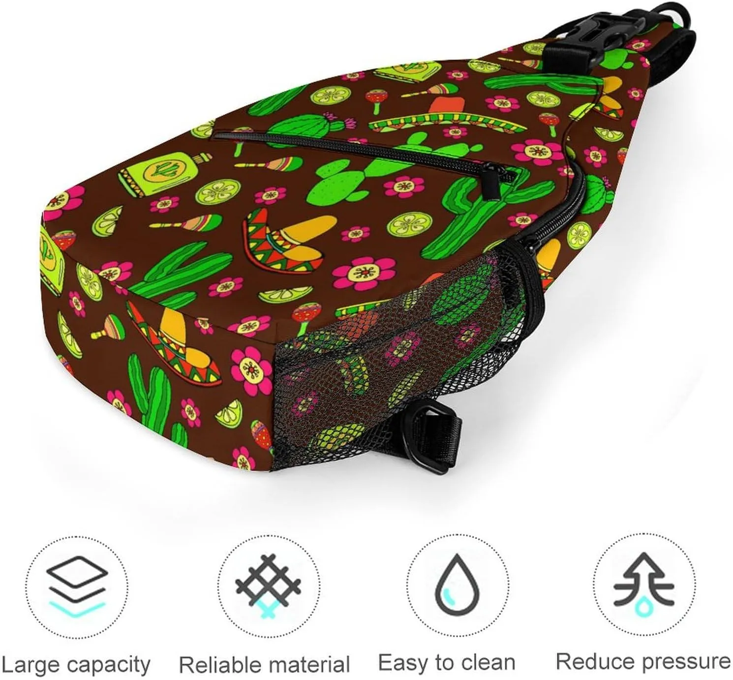 Color Skull Versatile And Convenient Multipurpose Crossbody Bag - Perfect for Travel And Hiking
