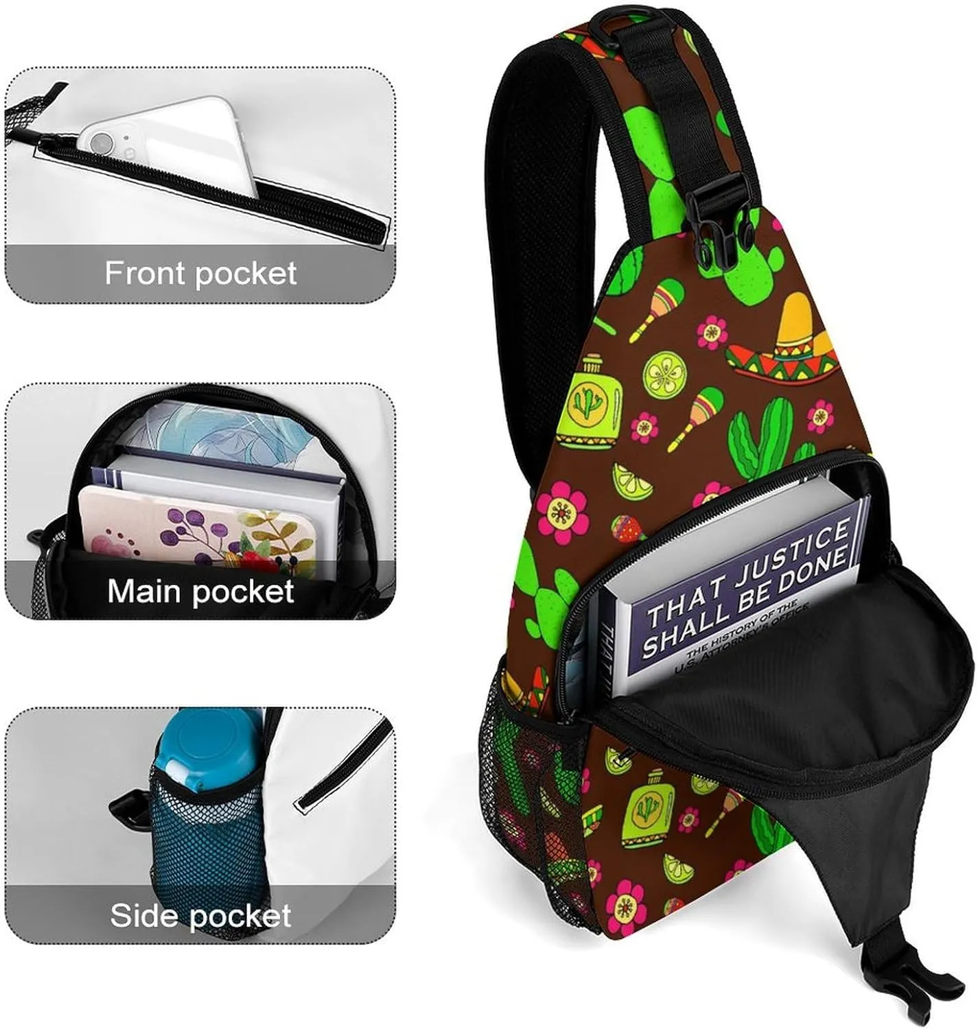 Color Skull Versatile And Convenient Multipurpose Crossbody Bag - Perfect for Travel And Hiking